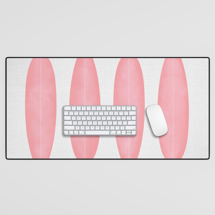 Surfboards in Pink Desk Mat Gallery Image 1