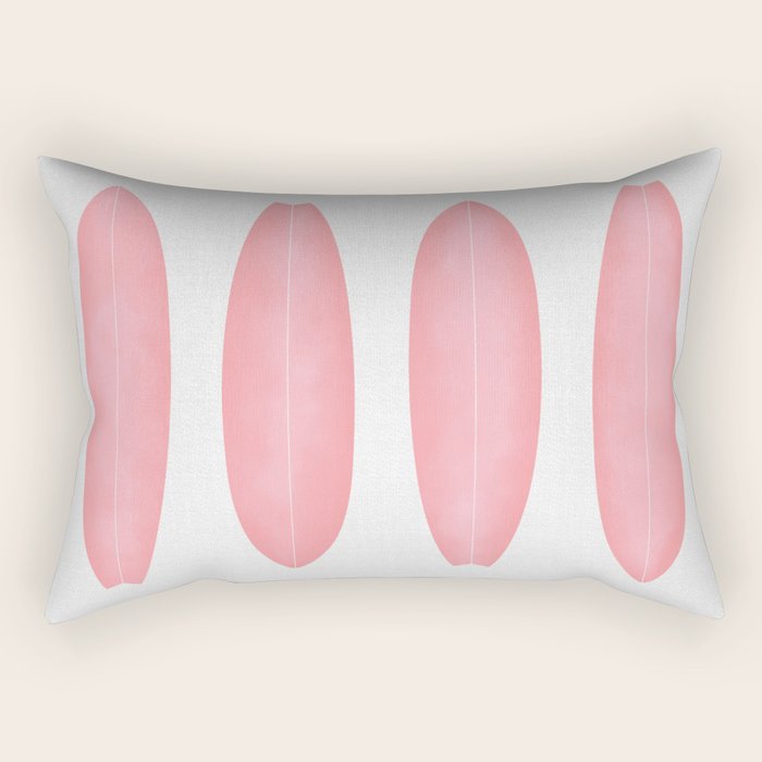 Surfboards in Pink Rectangular Pillow Gallery Image 1
