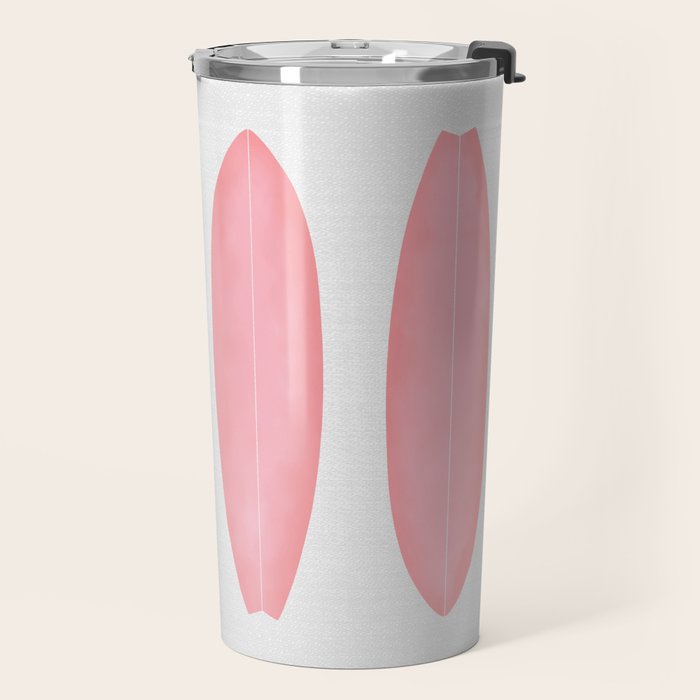 Surfboards in Pink Travel Mug Gallery Image 2