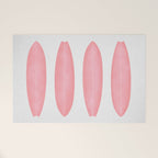Surfboards in Pink Welcome Mat Gallery Image 1