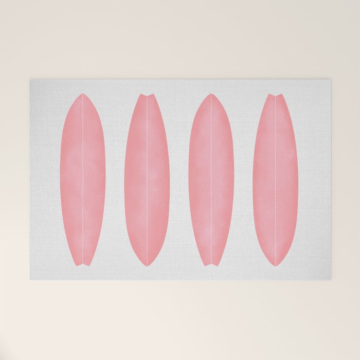 Surfboards in Pink Welcome Mat Gallery Image 1