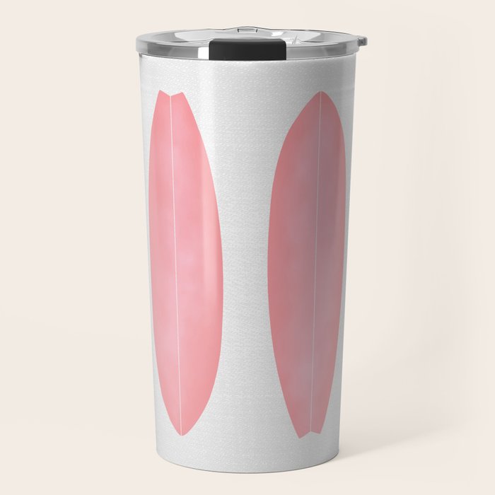 Surfboards in Pink Travel Mug Gallery Image 1