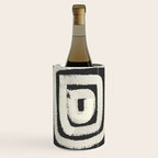 Boho black and white tribal design Wine Chiller Gallery Image 1