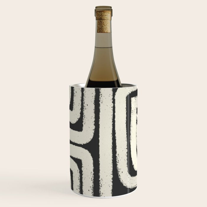 Boho black and white tribal design Wine Chiller Gallery Image 2