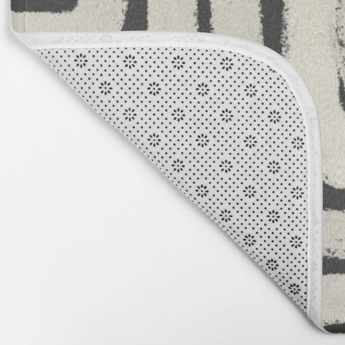 Boho black and white tribal design Bath Mat Gallery Image 2