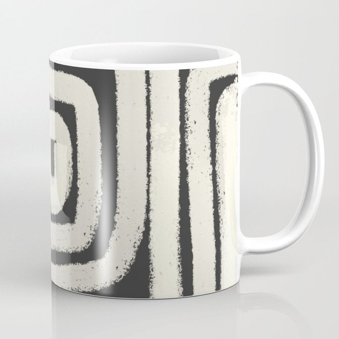 Boho black and white tribal design Coffee Mug Gallery Image 1