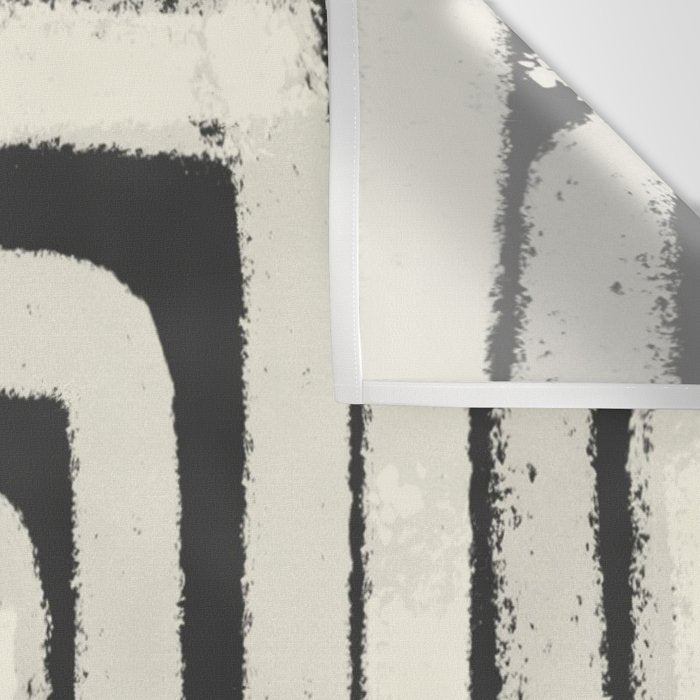 Boho black and white tribal design Wall Tapestry Gallery Image 3