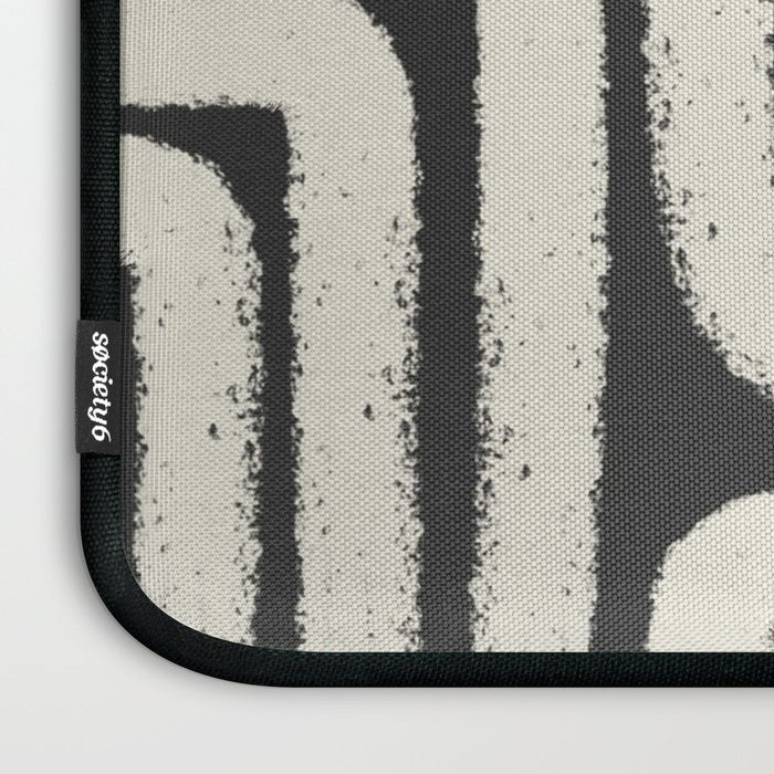 Boho black and white tribal design Laptop Sleeve Gallery Image 3