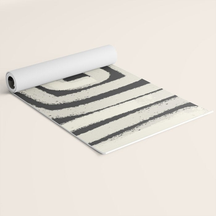 Boho black and white tribal design Yoga Mat Gallery Image 2