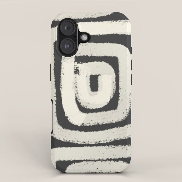 Boho black and white tribal design iPhone Case Gallery Image 1