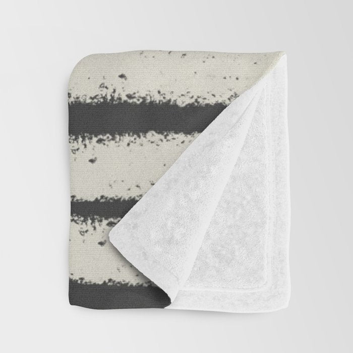 Boho black and white tribal design Throw Blanket Gallery Image 3