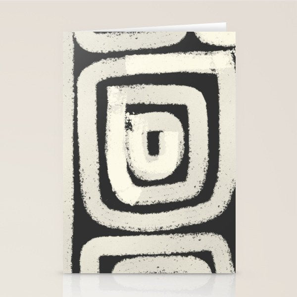 Boho black and white tribal design Stationery Card Gallery Image 2