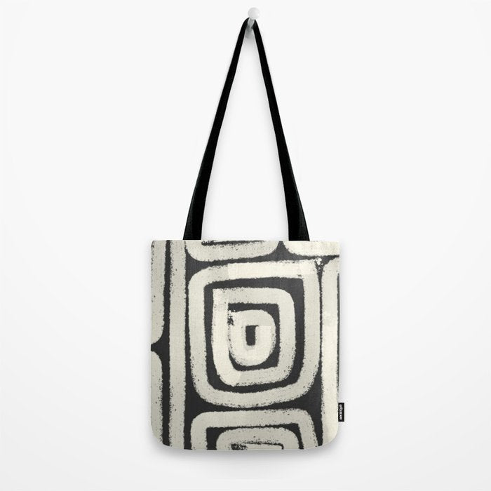 Boho black and white tribal design Tote Bag Gallery Image 2