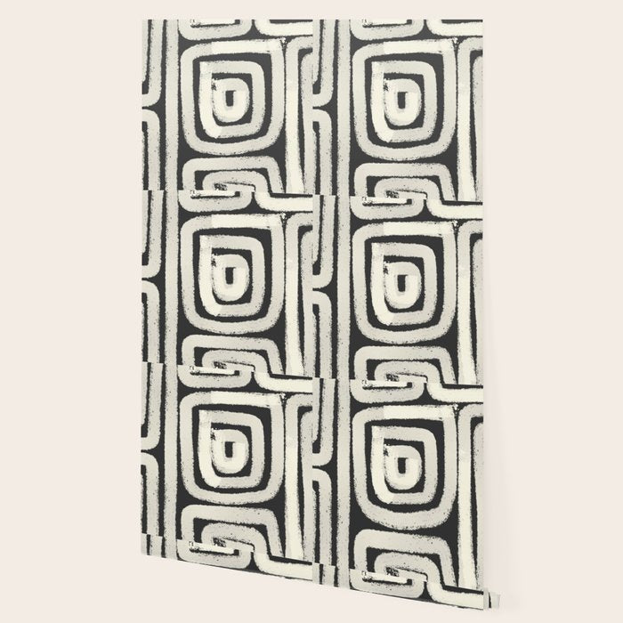 Boho black and white tribal design Wallpaper Gallery Image 2