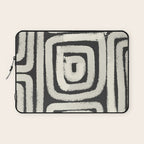 Boho black and white tribal design Laptop Sleeve Gallery Image 1