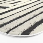 Boho black and white tribal design Bath Mat Gallery Image 3