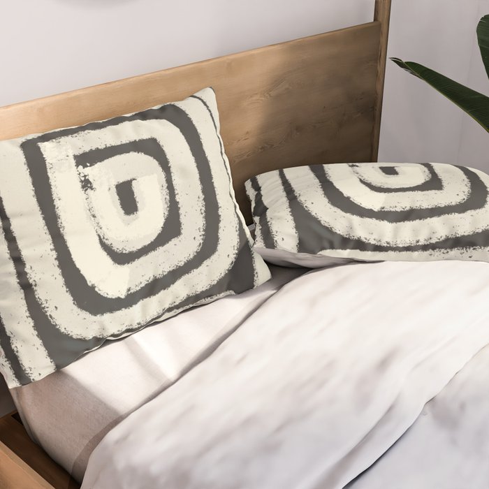 Boho black and white tribal design Pillow Sham Gallery Image 2