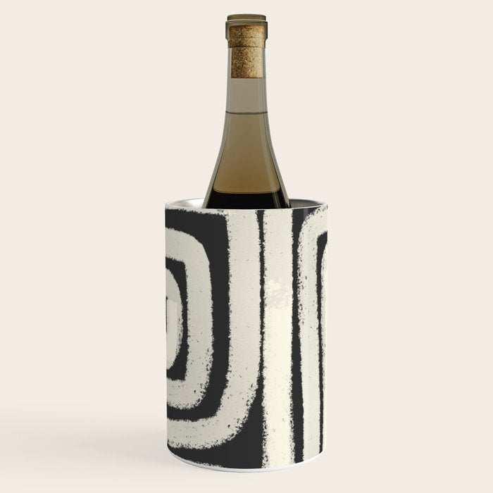 Boho black and white tribal design Wine Chiller Gallery Image 3