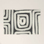 Boho black and white tribal design Welcome Mat Gallery Image 1