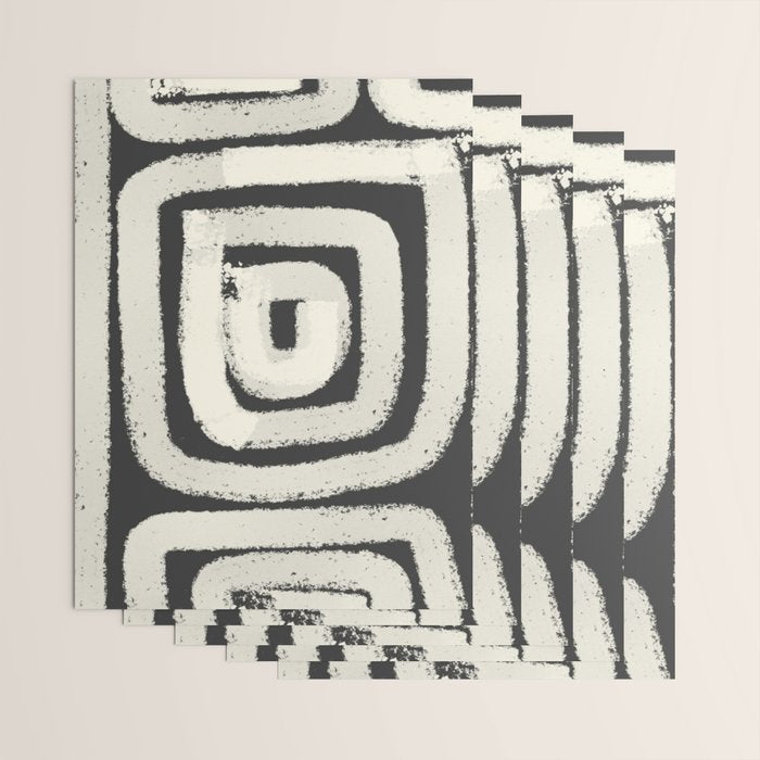 Boho black and white tribal design Wrapping Paper Gallery Image 3