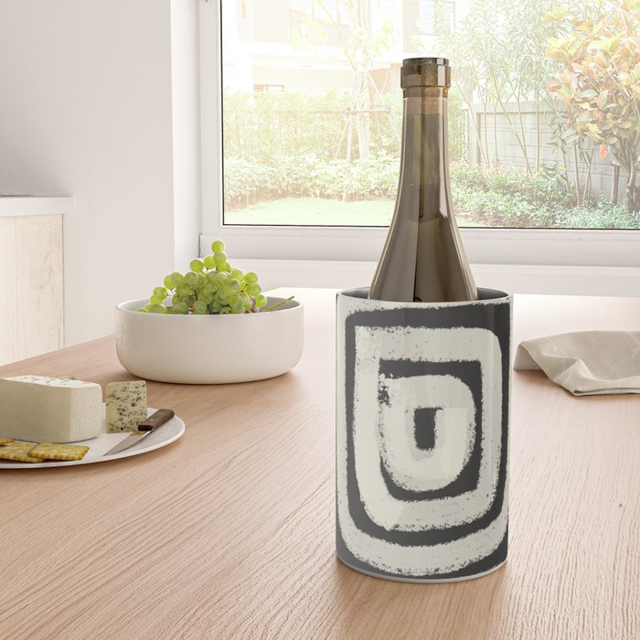 Boho black and white tribal design Wine Chiller Gallery Image 4