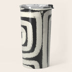 Boho black and white tribal design Travel Mug Gallery Image 2