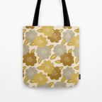 Warm Neutral Floral Pattern Tote Bag Gallery Image 1