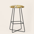 Warm Neutral Floral Pattern Stool Gallery Image 1