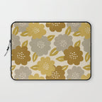 Warm Neutral Floral Pattern Laptop Sleeve Gallery Image 1