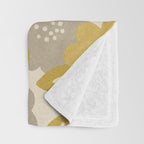 Warm Neutral Floral Pattern Throw Blanket Gallery Image 3
