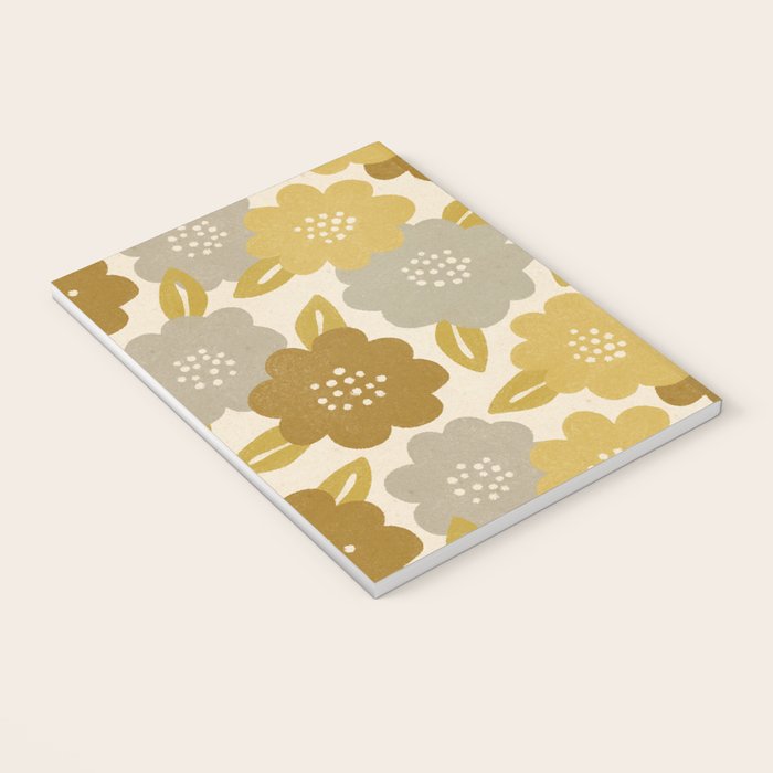 Warm Neutral Floral Pattern Notebook Gallery Image 3