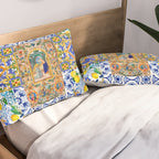 Italian,Sicilian art,holy Mary,Virgin Mary,maiolica,tiles,lemons,Citrus  Pillow Sham Gallery Image 2