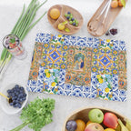 Italian,Sicilian art,holy Mary,Virgin Mary,maiolica,tiles,lemons,Citrus  Cutting Board Gallery Image 2
