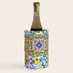 Italian,Sicilian art,holy Mary,Virgin Mary,maiolica,tiles,lemons,Citrus  Wine Chiller Gallery Image 3