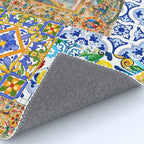 Italian,Sicilian art,holy Mary,Virgin Mary,maiolica,tiles,lemons,Citrus  Rug Gallery Image 4