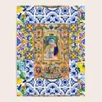 Italian,Sicilian art,holy Mary,Virgin Mary,maiolica,tiles,lemons,Citrus  Poster Gallery Image 4