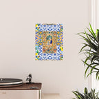 Italian,Sicilian art,holy Mary,Virgin Mary,maiolica,tiles,lemons,Citrus  Poster Gallery Image 2