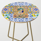 Italian,Sicilian art,holy Mary,Virgin Mary,maiolica,tiles,lemons,Citrus  Side Table Gallery Image 2