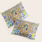 Italian,Sicilian art,holy Mary,Virgin Mary,maiolica,tiles,lemons,Citrus  Pillow Sham Gallery Image 3