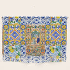 Italian,Sicilian art,holy Mary,Virgin Mary,maiolica,tiles,lemons,Citrus  Wall Hanging Gallery Image 1