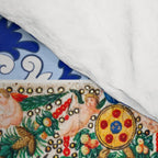 Italian,Sicilian art,holy Mary,Virgin Mary,maiolica,tiles,lemons,Citrus  Comforter Gallery Image 4