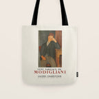 Amedeo Modigliani Vintage Exhibition Poster, 1958 Tote Bag Gallery Image 1