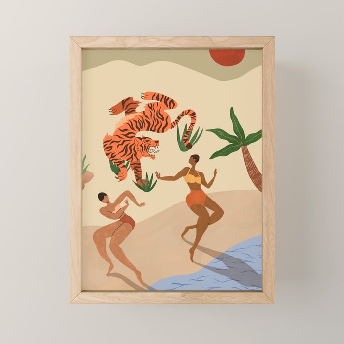 Dancing with Tiger Mini Art Print Gallery Image 1