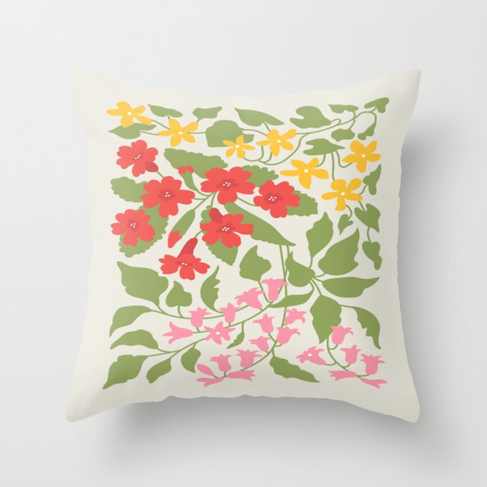 Flower Market 07: Barcelona Throw Pillow Gallery Image 6