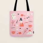 Dreaming of Japan Pattern Tote Bag Gallery Image 1