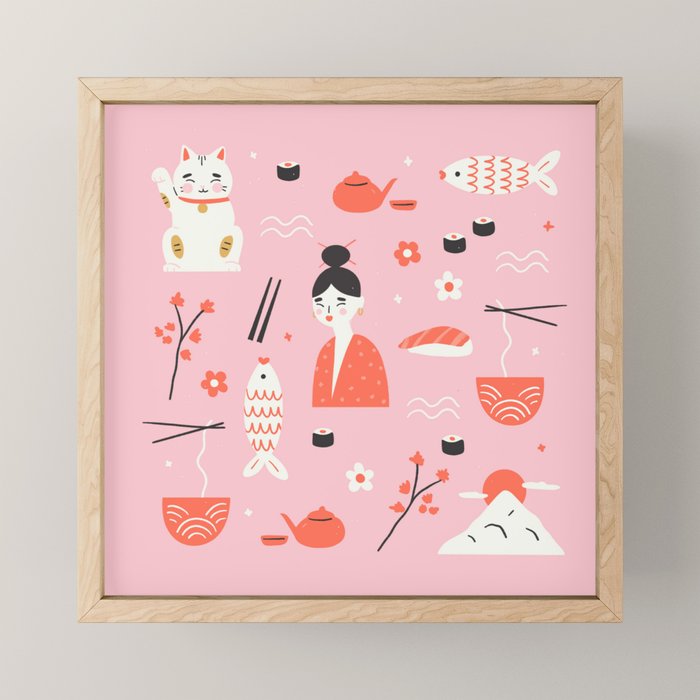Dreaming of Japan Pattern Mini Art Print Gallery Image 1
