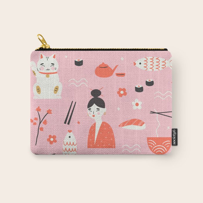 Dreaming of Japan Pattern Carry All Pouch Gallery Image 1