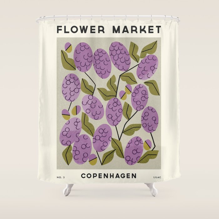 Flower Market No. 3 Shower Curtain Gallery Image 1