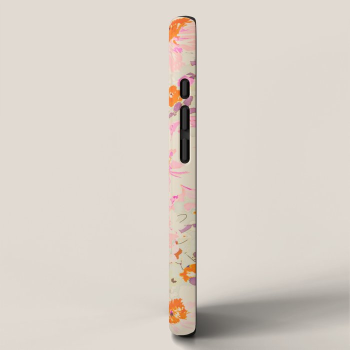 Faded Floral  - pink / citrus iPhone Case Gallery Image 2