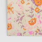 Faded Floral  - pink / citrus Poster Gallery Image 3